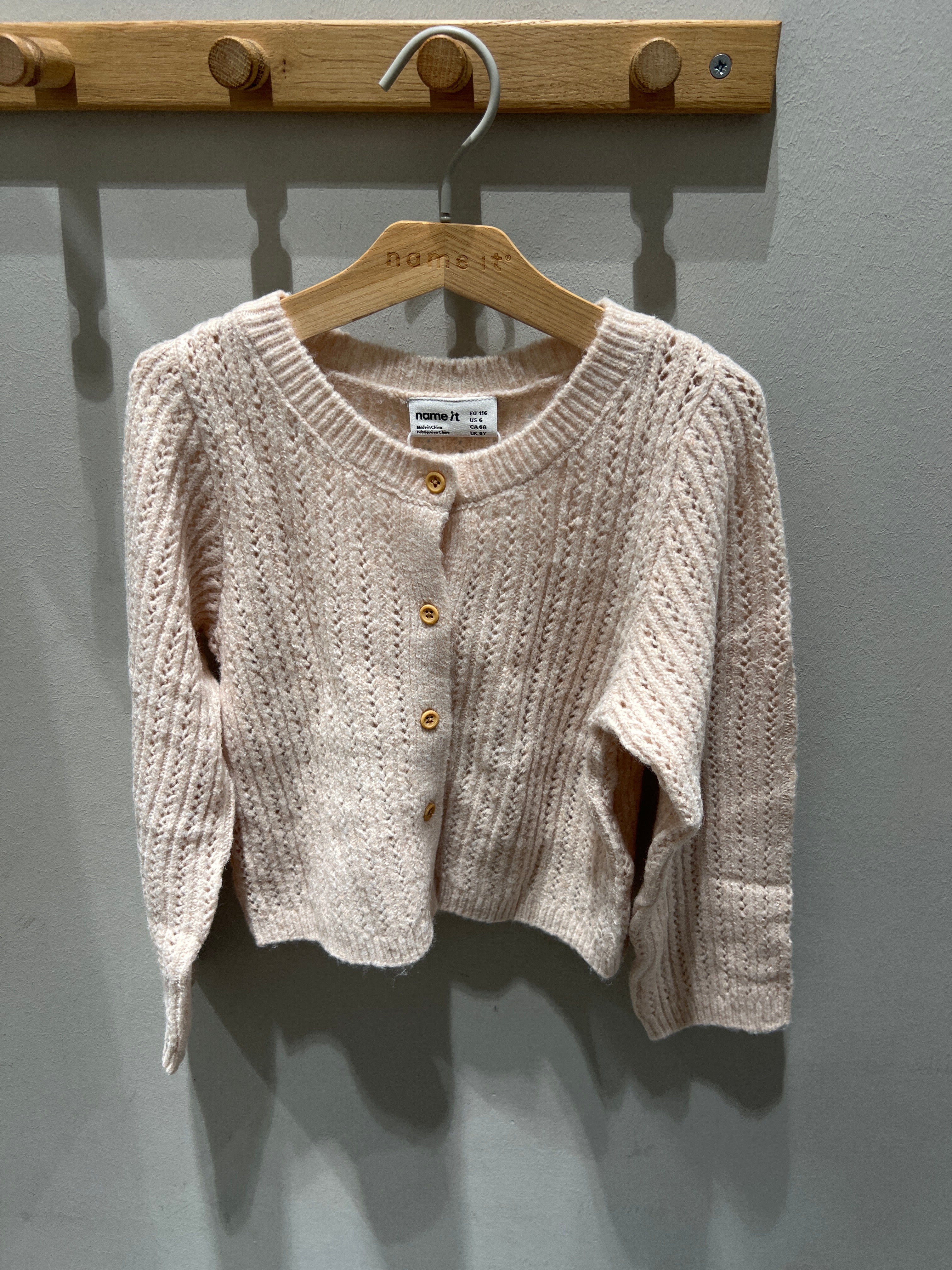 NMFNOREEN Knit Cardigan - Whisper Pink